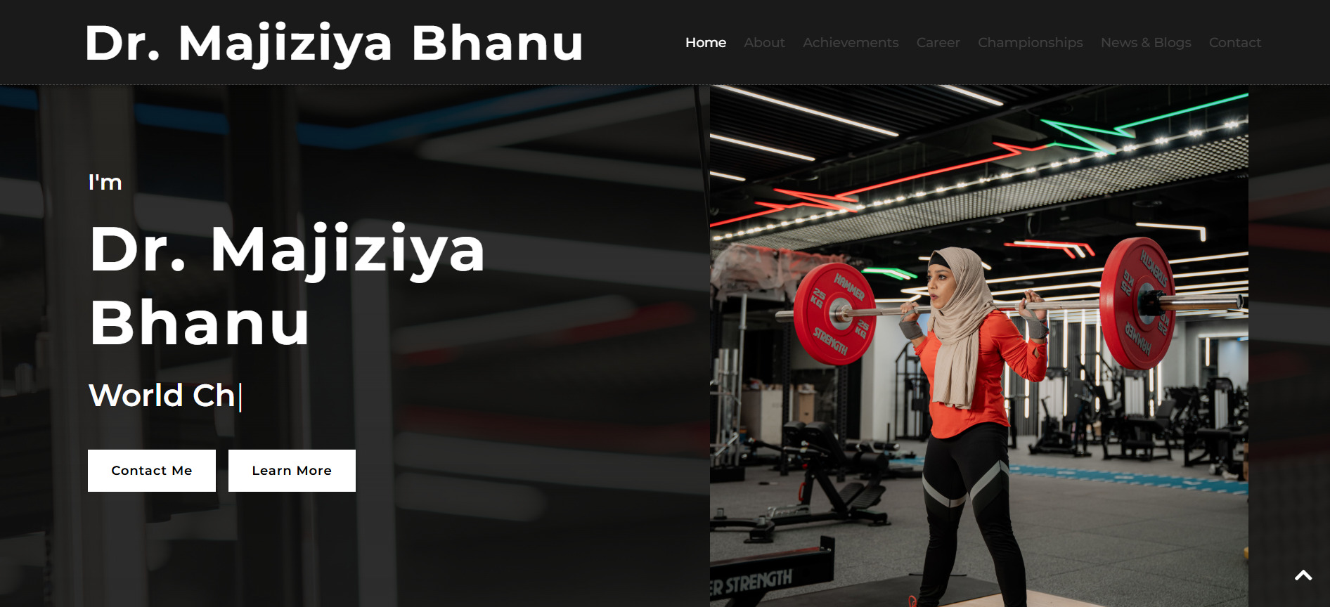 Afin Nafsan - Dr Majiziya Bhanu Portfolio Website Project
